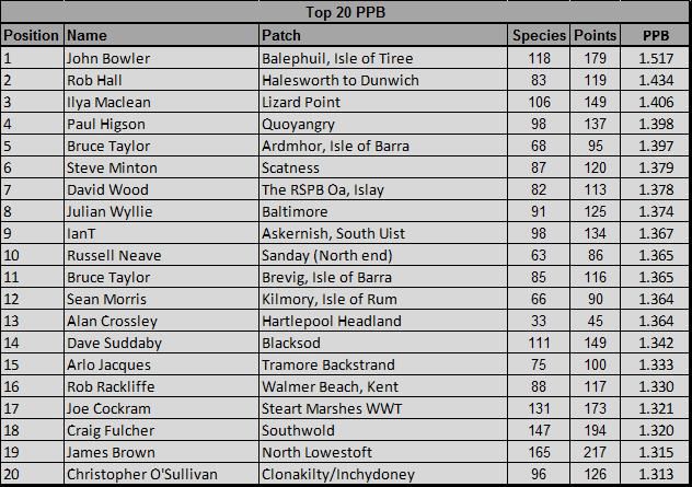 Patchwork Challenge April 2016 Birdguides