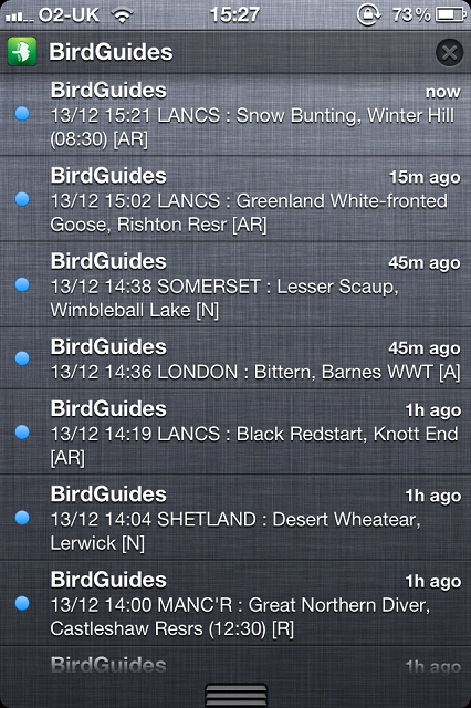 BirdGuides app: push notifications are here! - BirdGuides