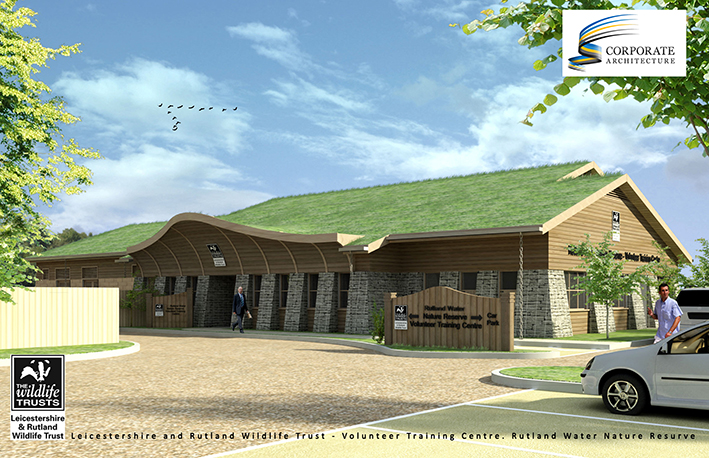 An artist's impression of the new volunteer training centre at Rutland Water. Photo courtesy of LRWT.