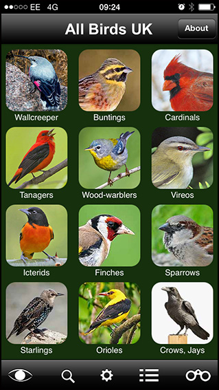 All Birds UK app - BirdGuides