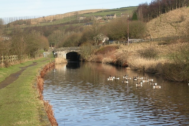 Rochdale Canal at Littleborough heading towards West Yorkshire. Rochdale Canal at Littleborough heading towards West Yorkshire.
