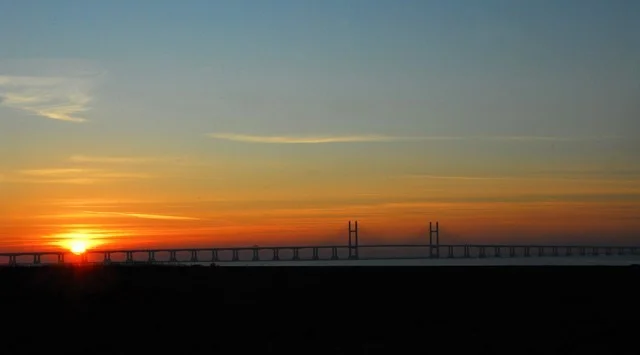 New bridge from Aust Warth during Short-eared Owl session. New bridge from Aust Warth during Short-eared Owl session.