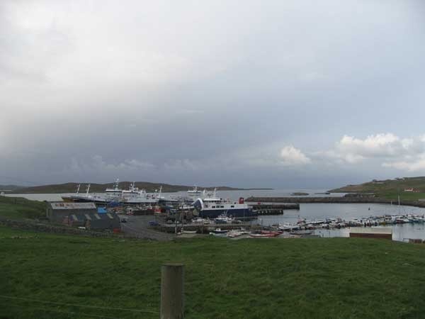 The harbour at Symbister. The harbour at Symbister.