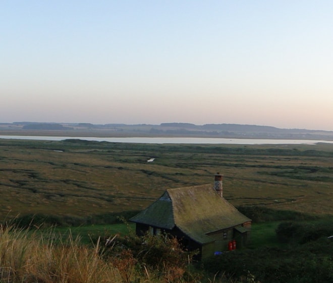 Looking back towards Brancaster Staithe. Looking back towards Brancaster Staithe.