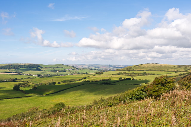 Ventnor Downs looking west towards Wroxall and Godshill. Ventnor Downs looking west towards Wroxall and Godshill.