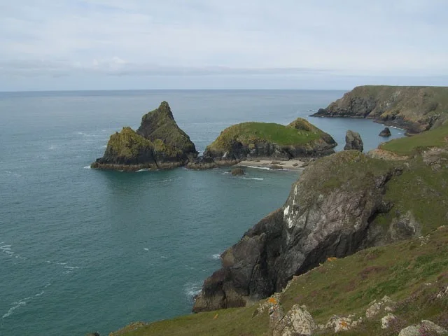 The typical view of the cove from the path leading down from the National Trust car park. The typical view of the cove from the path leading down from the National Trust car park.