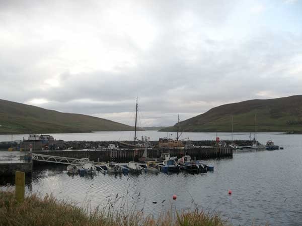 The harbour at Voe. The harbour at Voe.
