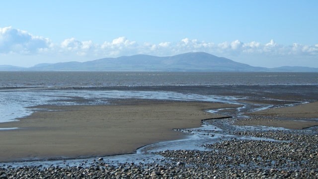 Looking across the Solway to Criffel from Mawbray Bank near Allonby.