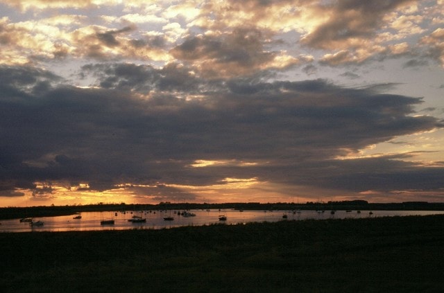 River Alde at dusk from Slaughden, Aldeburgh River Alde at dusk from Slaughden, Aldeburgh