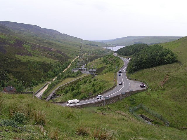 View down Longdendale from above Woodhead Tunnel. View down Longdendale from above Woodhead Tunnel.