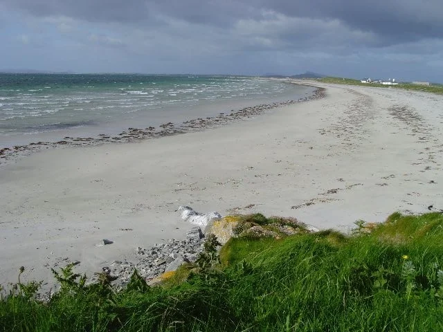 Beach at Aird a'Mhachair. Beach at Aird a'Mhachair.