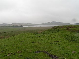 Distant view from the southwest in poor weather. Distant view from the southwest in poor weather.