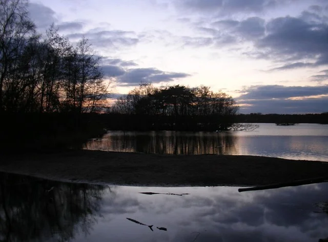 The view from Sandy Bay at dusk. The view from Sandy Bay at dusk.