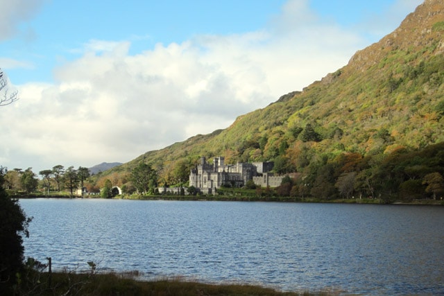 Kylemore Abbey, at the east end of the lough. Kylemore Abbey, at the east end of the lough.