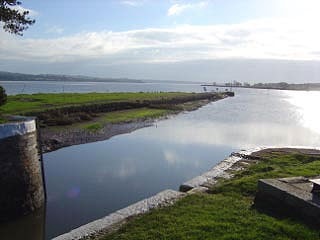 The Exe Estuary taken from the Turf Locks, looking down river towards Powderham, Exmouth and the mouth of the estuary. Sony DSCP10 camera. The Exe Estuary taken from the Turf Locks, looking down river towards Powderham, Exmouth and the mouth of the estuary. Sony DSCP10 camera.