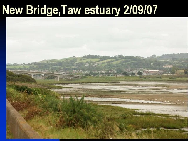 Looking east towards new bridge. Looking east towards new bridge.