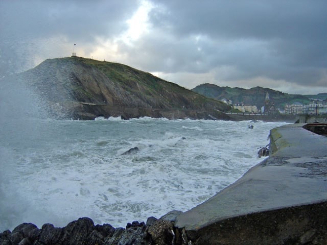 Capstone Hill, Ilfracombe viewed from Promenade car park, rear of Landmark Theatre. Capstone Hill, Ilfracombe viewed from Promenade car park, rear of Landmark Theatre.