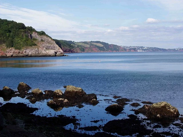 Babbacombe Bay from Blackball Rocks, Oddicombe Beach Babbacombe Bay from Blackball Rocks, Oddicombe Beach
