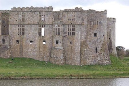 Carew Castle. The area around the moat and upstream is worth checking for waders and wildfowl. Carew Castle. The area around the moat and upstream is worth checking for waders and wildfowl.
