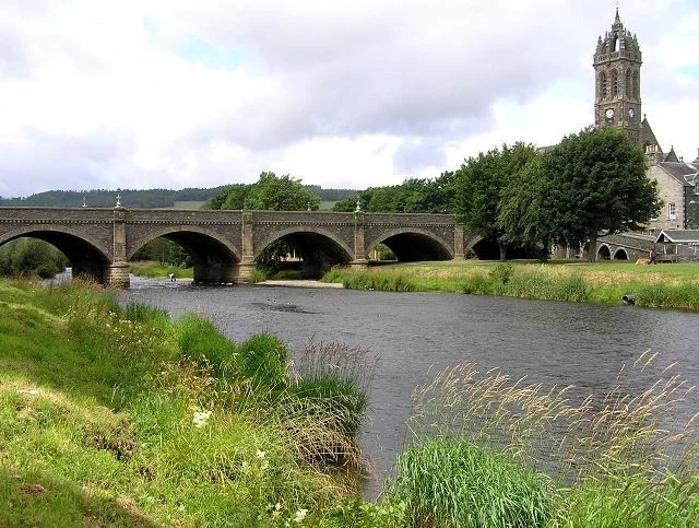 River Tweed at Peebles. River Tweed at Peebles.