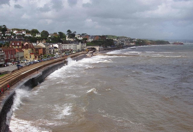 Dawlish from Lea Mount during May storm which brough good numbers of Storm Petrels close to the southwest coasts Dawlish from Lea Mount during May storm which brough good numbers of Storm Petrels close to the southwest coasts