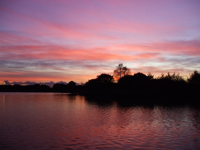 Sunset from the railway embankment. Sunset from the railway embankment.