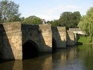 The River Wye, Bakewell town centre. The River Wye, Bakewell town centre.