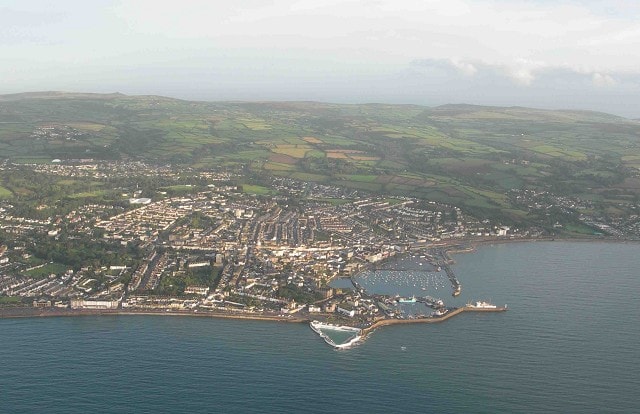 Aerial view from Helo' looking N showing Scillonian still alongside and the Jubilee Pool. Aerial view from Helo' looking N showing Scillonian still alongside and the Jubilee Pool.